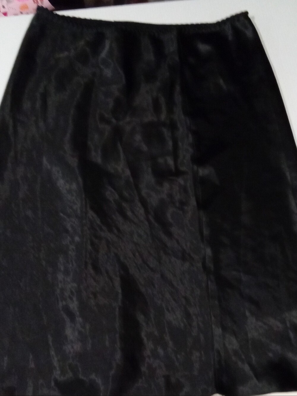 Sabrina Black Womens Slip Skirt Large